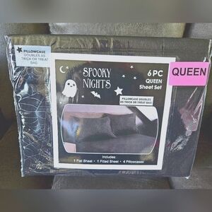 Halloween Gothic Spiderweb sheet sheets set QUEEN size